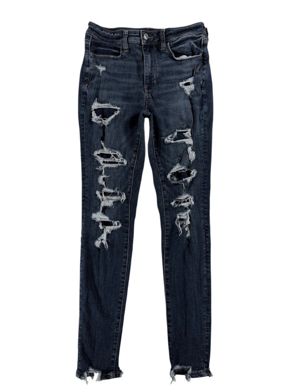 American Eagle Women's Super Hi-Rise Distressed Jeans Size 6
